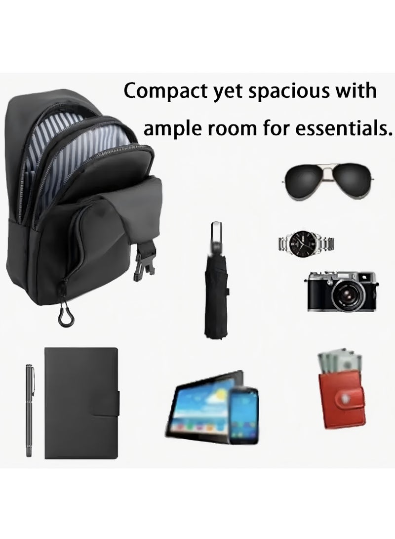 Nakhl Men's Sling Bag Chest Bag Shoulder Bags Crossbody Sling Backpack - Image 2